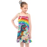 T-REX and unicorns Kids  Overall Dress