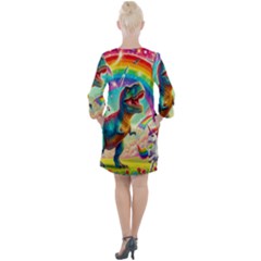 Open Neck Shift Dress 
