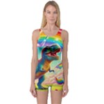 TRex/unicorns One Piece Boyleg Swimsuit
