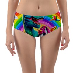 Reversible Mid-Waist Bikini Bottoms 