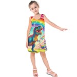 TRex/unicorns Kids  Sleeveless Dress