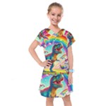 TRex/unicorns Kids  Drop Waist Dress