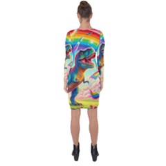 Asymmetric Cut-Out Shift Dress 