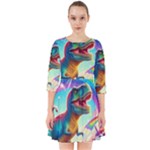 TRex/unicorns Smock Dress