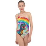 TRex/unicorns Classic One Shoulder Swimsuit