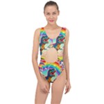 TRex/unicorns Center Cut Out Swimsuit