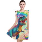 TRex/unicorns Tie Up Tunic Dress