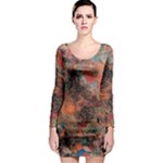 abstraction 22 Long Sleeve Bodycon Dress