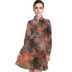 abstraction 22 Long Sleeve Chiffon Shirt Dress