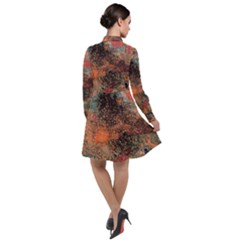 Long Sleeve Chiffon Shirt Dress 