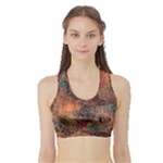 abstraction 22 Sports Bra with Border