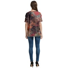 V-Neck Split Shoulder Casual T-Shirt 