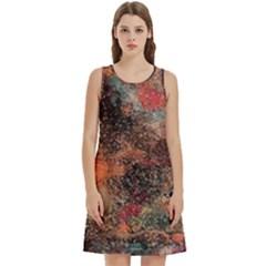 Round Neck Sleeve Casual Dress With Pockets 