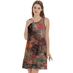 Round Neck Sleeve Casual Dress With Pockets 