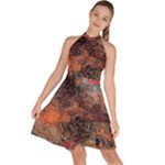 abstraction 22 Sleeveless Halter Neck A-Line Dress