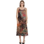 abstraction 22 Casual Spaghetti Strap Midi Dress