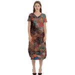 abstraction 22 T-Shirt Midi Dress With Pockets