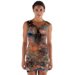 abstraction 22 Wrap Front Bodycon Dress