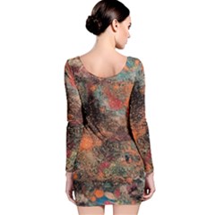 Long Sleeve Velvet Bodycon Dress 