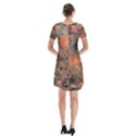 Short Sleeve V-neck Flare Dress 