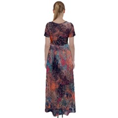 High Waist Short Sleeve Maxi Dress 
