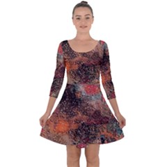 Quarter Sleeve Skater Dress 