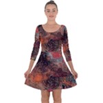 abstraction 22 Quarter Sleeve Skater Dress