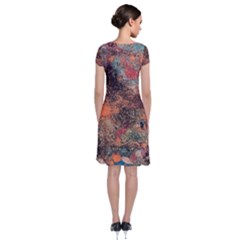 Short Sleeve Front Wrap Dress 