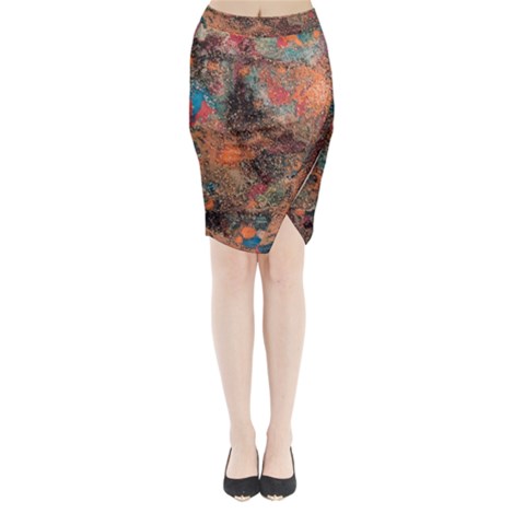abstraction 22 Midi Wrap Pencil Skirt from ArtsNow.com