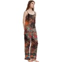 Spaghetti Top Long Pants Satin Pajamas Set 