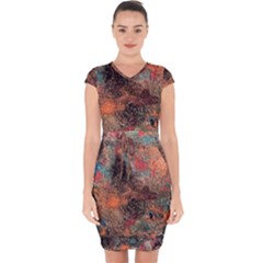 Capsleeve Drawstring Dress  