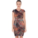 abstraction 22 Capsleeve Drawstring Dress 