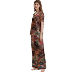 Short Sleeve Satin Pajamas Set With Pockets 