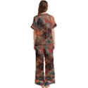 Short Sleeve Long Pants Satin Pajamas Set 