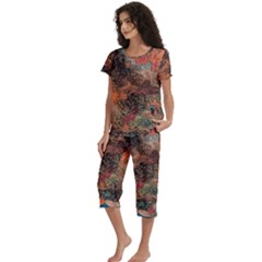 Short Sleeve 3/4 Length Pants Lounge Set 