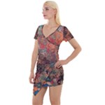 abstraction 22 Short Sleeve Asymmetric Mini Dress