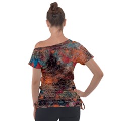 Off Shoulder Tie-Up T-Shirt 