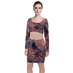 Long Sleeve Crop Top & Bodycon Skirt Set 