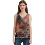 abstraction 22 Women s V-Neck Sleeveless Satin Top