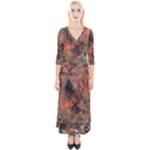 abstraction 22 Quarter Sleeve Wrap Maxi Dress