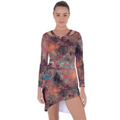 Asymmetric Cut-Out Shift Dress 