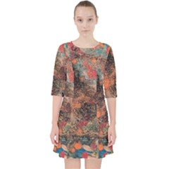 Quarter Sleeve Pocket Dress 