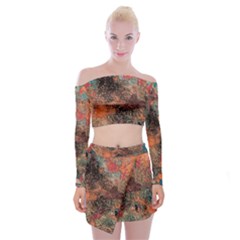 Off Shoulder Top with Mini Skirt Set 