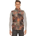 abstraction 22 Men s High Neck Button Up Puffer Vest