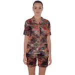 abstraction 22 Satin Short Sleeve Pajamas Set