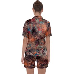 Satin Short Sleeve Pajamas Set 