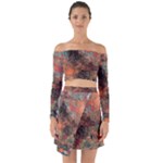abstraction 22 Off Shoulder Top with Skirt Set