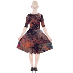 Quarter Sleeve A-Line Dress 