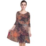 abstraction 22 Quarter Sleeve Waist Band Dress