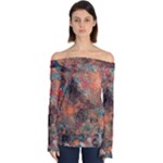 abstraction 22 Off Shoulder Long Sleeve Top